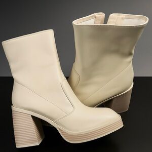 MIA Cream Ankle Boots